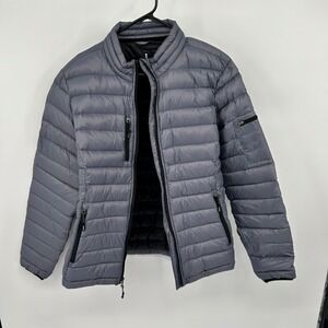 Elevate Women's 2XL Gray Puffer Jacket Zipper Pockets SHO‎ Sports Logo
